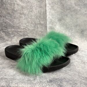 UGG Australia Women’s Royale Emerald Toscana Fur Slides Size 9‎